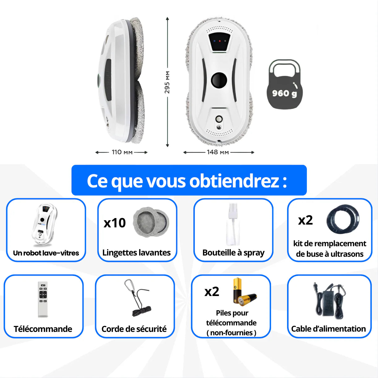 Robot Lave Vitres Professionnel - VITROCLEAN